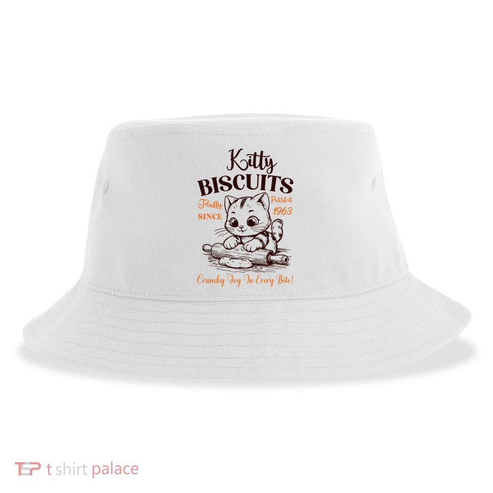 Kitty Biscuits Fluffy Purrfect Since 1963 Sustainable Bucket Hat