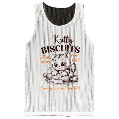 Kitty Biscuits Fluffy Purrfect Since 1963 Mesh Reversible Basketball Jersey Tank
