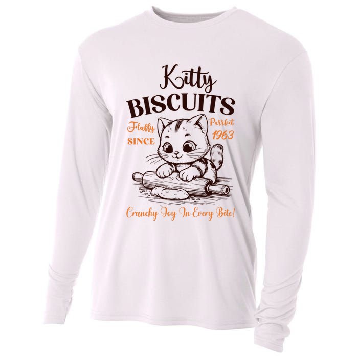 Kitty Biscuits Fluffy Purrfect Since 1963 Cooling Performance Long Sleeve Crew
