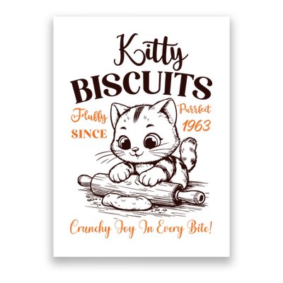 Kitty Biscuits Fluffy Purrfect Since 1963 Poster