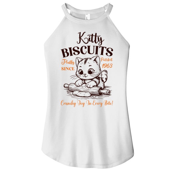 Kitty Biscuits Fluffy Purrfect Since 1963 Women's Perfect Tri Rocker Tank