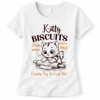 Kitty Biscuits Fluffy Purrfect Since 1963 Womens T-Shirt