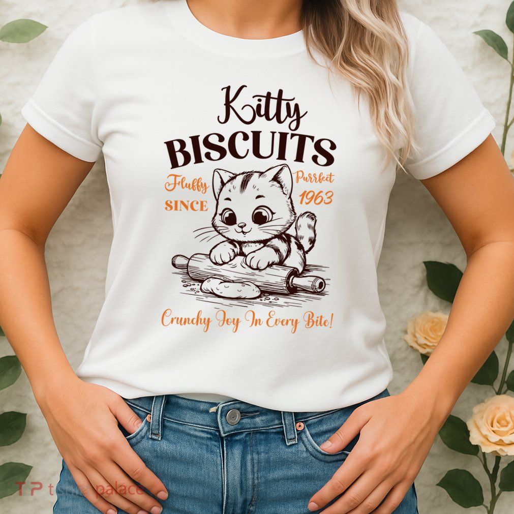 Kitty Biscuits Fluffy Purrfect Since 1963 Womens T-Shirt