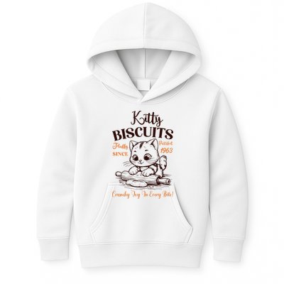 Kitty Biscuits Fluffy Purrfect Since 1963 Kids Hoodie