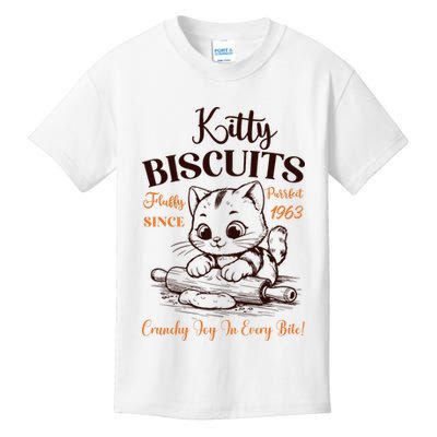 Kitty Biscuits Fluffy Purrfect Since 1963 Kids T-Shirt