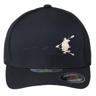 Kayak Bass Fishing Graphic Kayak Angler Kayaking Fisherman Flexfit Unipanel Trucker Cap