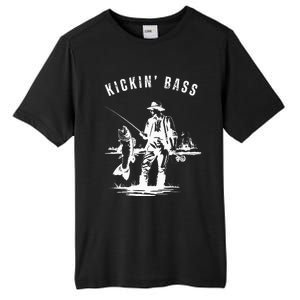 Kickin Bass Fisherman Fishing Fish Funny Outdoors Lake Tall Fusion ChromaSoft Performance T-Shirt