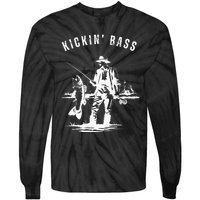 Kickin Bass Fisherman Fishing Fish Funny Outdoors Lake Tie-Dye Long Sleeve Shirt