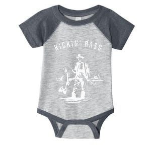 Kickin Bass Fisherman Fishing Fish Funny Outdoors Lake Infant Baby Jersey Bodysuit