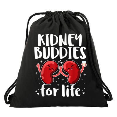 Kidney Buddies For Life Donor Recipient Drawstring Bag