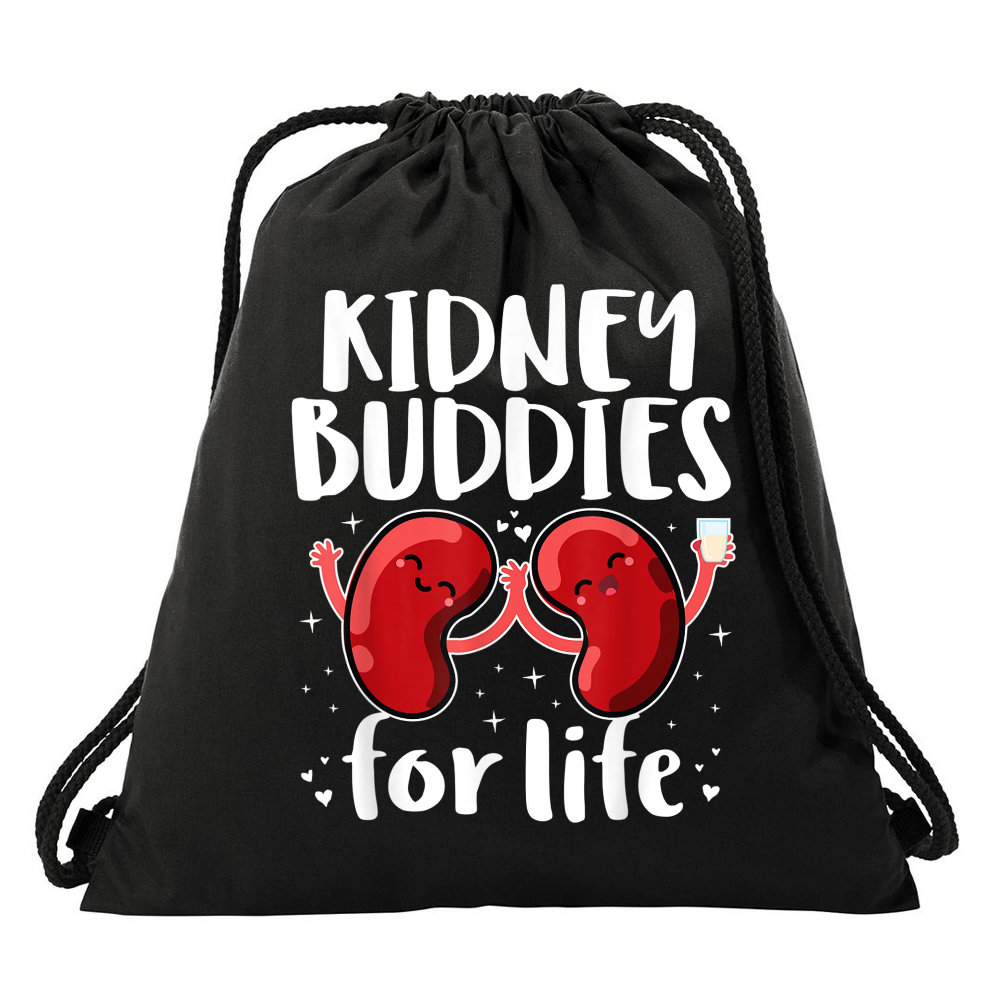 Kidney Buddies For Life Donor Recipient Drawstring Bag