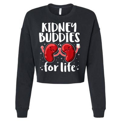 Kidney Buddies For Life Donor Recipient Cropped Pullover Crew