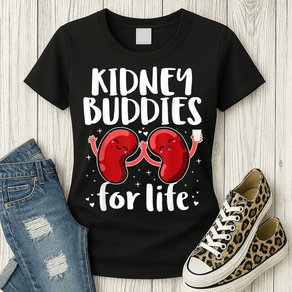 Kidney Buddies For Life Donor Recipient Womens T-Shirt