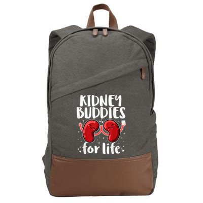 Kidney Buddies For Life Donor Recipient Cotton Canvas Backpack