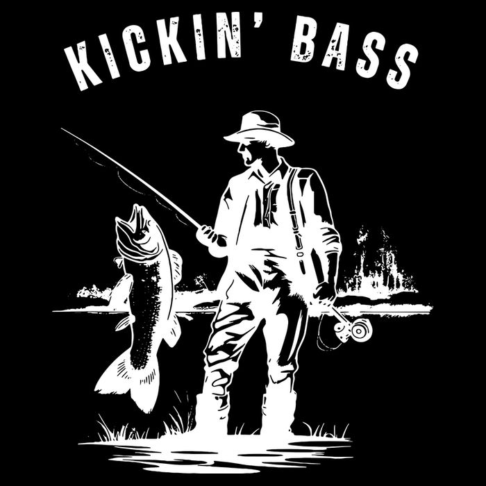 Kickin Bass Fisherman Fishing Fish Funny Outdoors Lake Impact Tech Backpack
