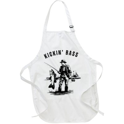 Kickin Bass Fisherman Fishing Fish Funny Outdoors Lake Apron
