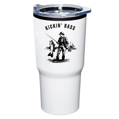 Kickin Bass Fisherman Fishing Fish Funny Outdoors Lake Tumbler