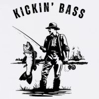 Kickin Bass Fisherman Fishing Fish Funny Outdoors Lake Hat