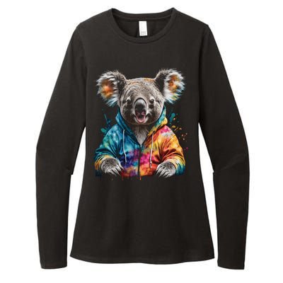 Koala Bear Funny Gift Colorful Funny Animal Art Print Graphic Cool Gift Womens CVC Long Sleeve Shirt