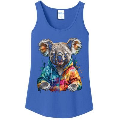 Koala Bear Funny Gift Colorful Funny Animal Art Print Graphic Cool Gift Ladies Essential Tank