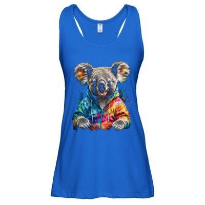 Koala Bear Funny Gift Colorful Funny Animal Art Print Graphic Cool Gift Ladies Essential Flowy Tank