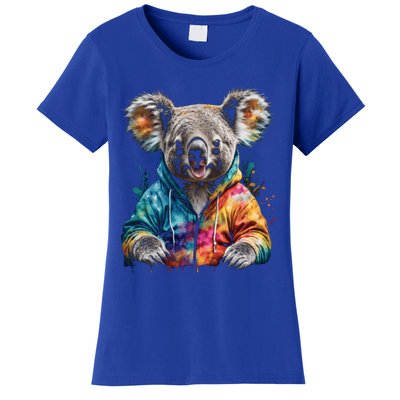 Koala Bear Funny Gift Colorful Funny Animal Art Print Graphic Cool Gift Women's T-Shirt