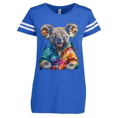 Koala Bear Funny Gift Colorful Funny Animal Art Print Graphic Cool Gift Enza Ladies Jersey Football T-Shirt