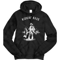 Kickin Bass Fisherman Fishing Fish Funny Outdoors Lake Tie Dye Hoodie