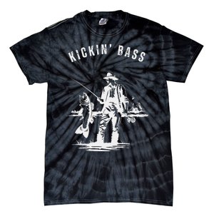 Kickin Bass Fisherman Fishing Fish Funny Outdoors Lake Tie-Dye T-Shirt