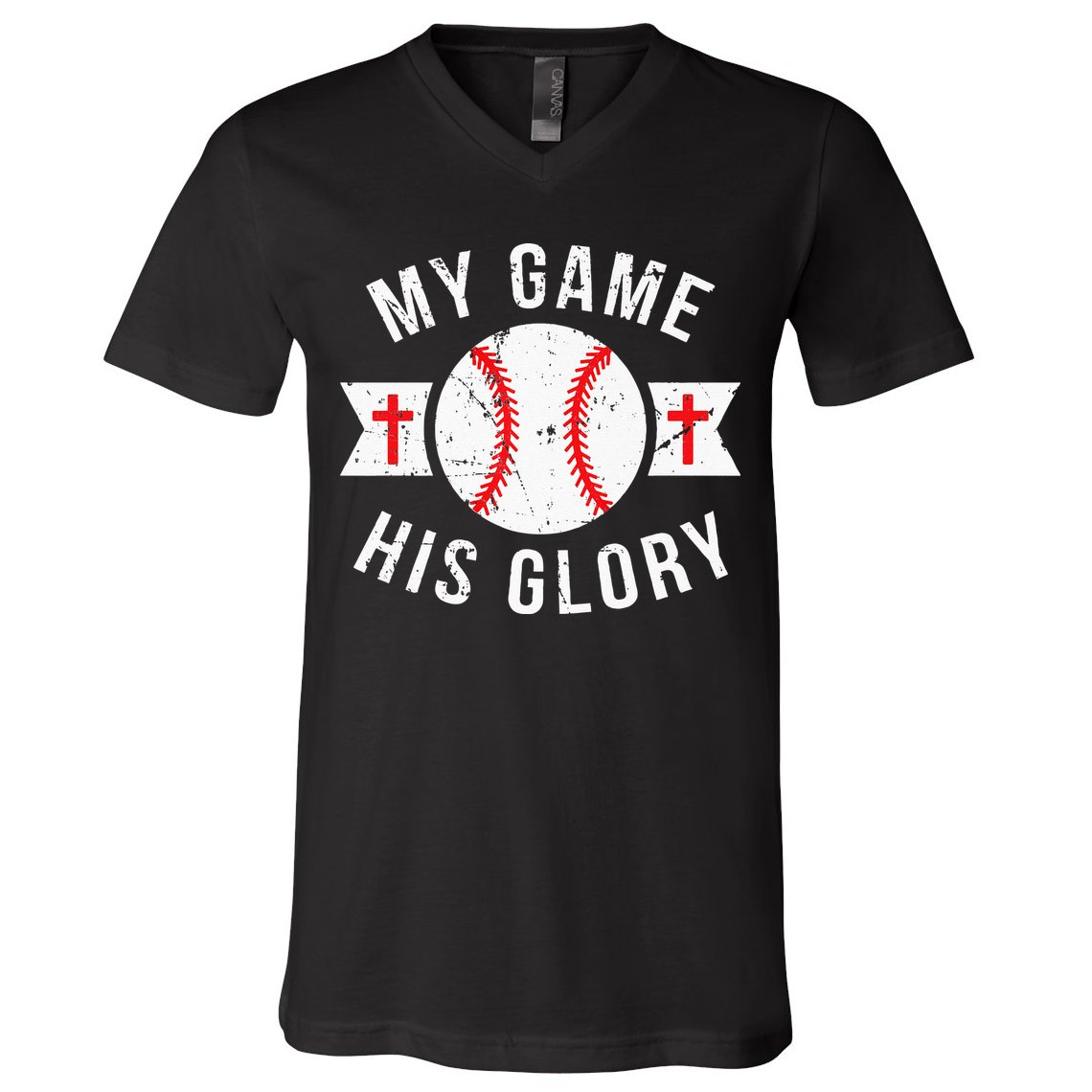 Kids Baseball For N Gifts Christian Baseball V-Neck T-Shirt