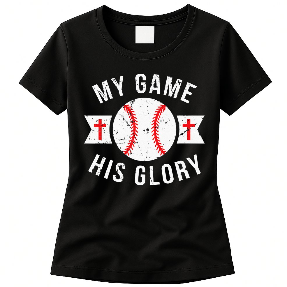 Kids Baseball For N Gifts Christian Baseball Womens T-Shirt