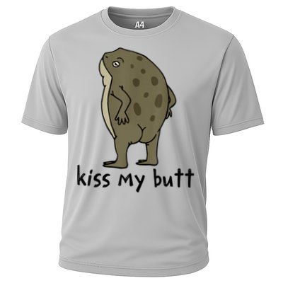 Kiss_My Butt Green Frog Cooling Performance Crew T-Shirt