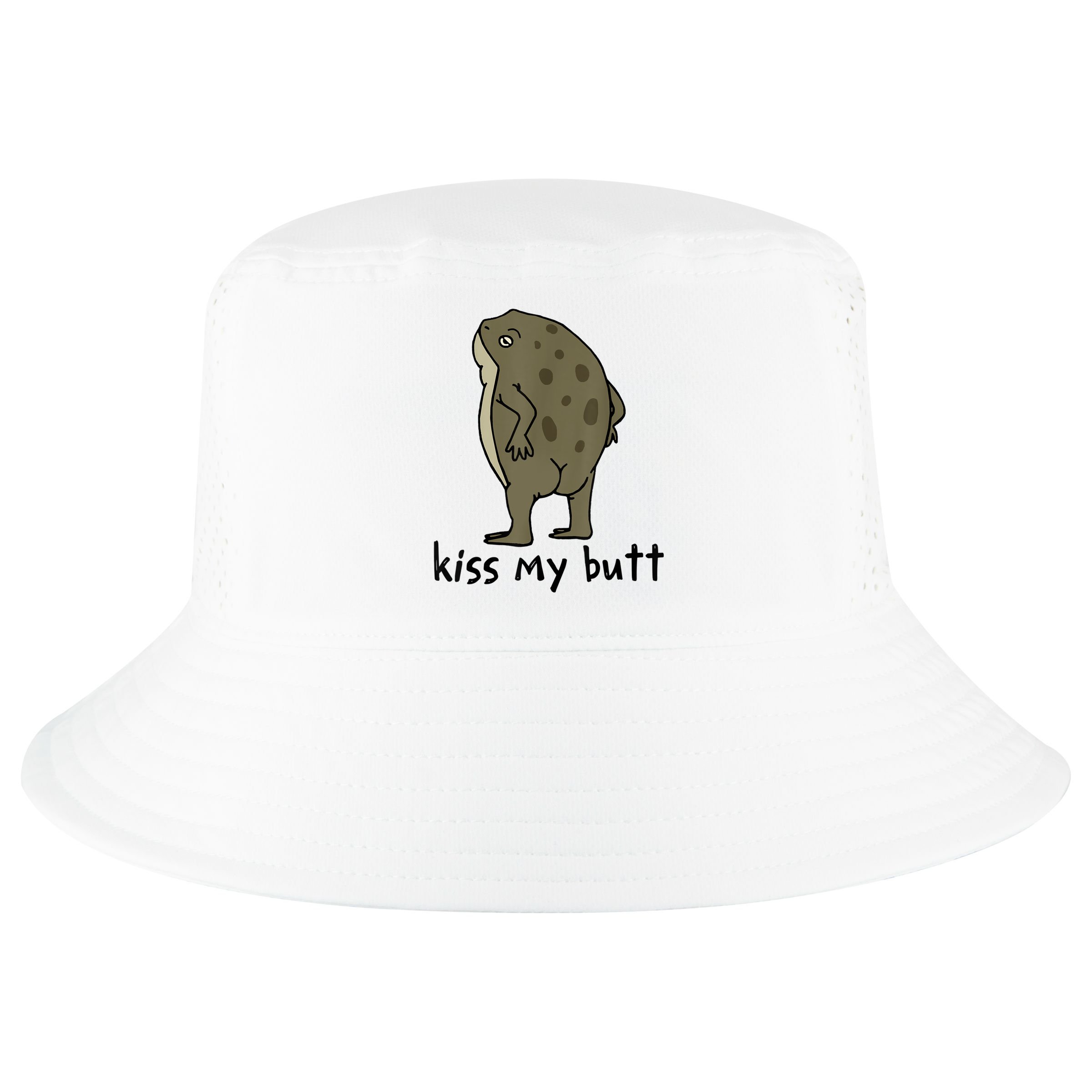 Kiss_My Butt Green Frog Cool Comfort Performance Bucket Hat