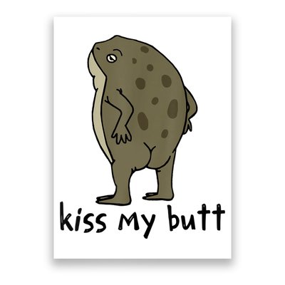 Kiss_My Butt Green Frog Poster