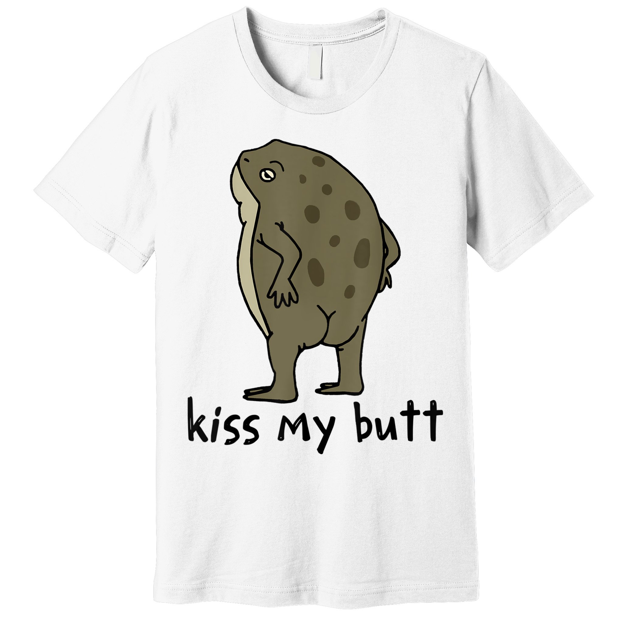Kiss_My Butt Green Frog Premium T-Shirt