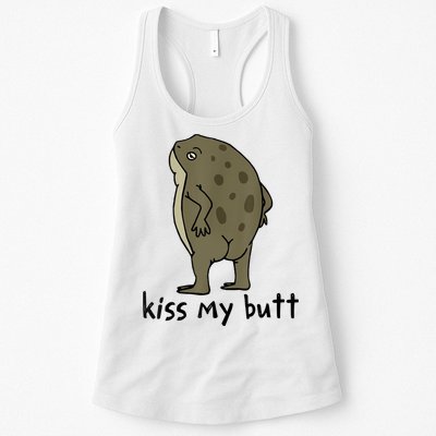 Kiss_My Butt Green Frog Womens Tank Top