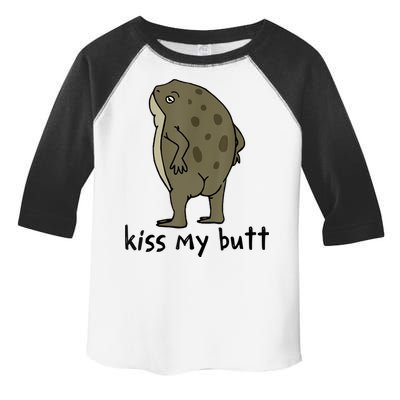 Kiss_My Butt Green Frog Toddler Fine Jersey T-Shirt