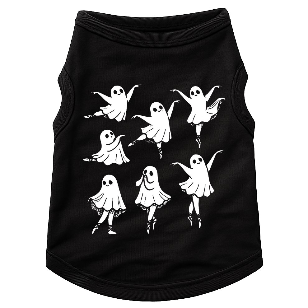 Kute Ballet Ghost Ballet Dancer Unny Halloween Doggie Tank