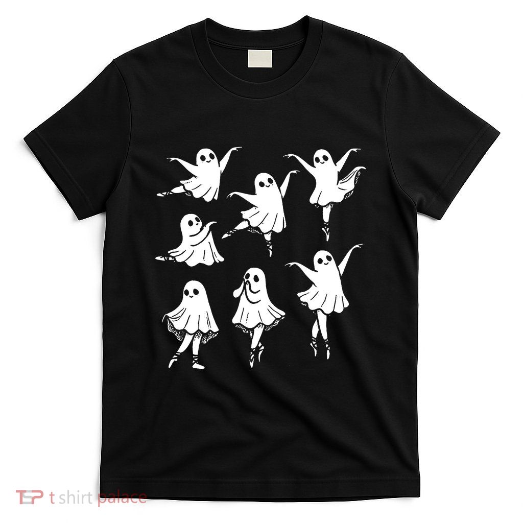 Kute Ballet Ghost Ballet Dancer Unny Halloween T-Shirt