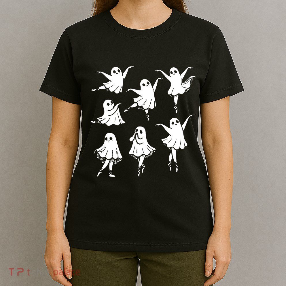 Kute Ballet Ghost Ballet Dancer Unny Halloween T-Shirt