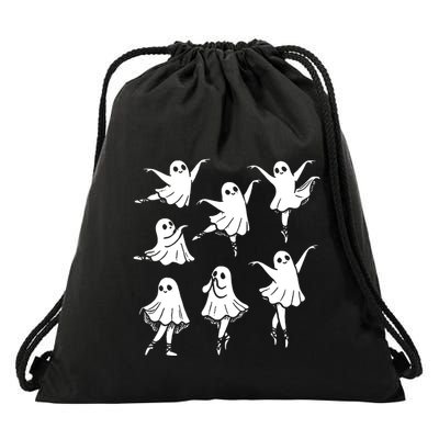 Kute Ballet Ghost Ballet Dancer Unny Halloween Drawstring Bag