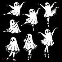 Kute Ballet Ghost Ballet Dancer Unny Halloween Flatbill Hat