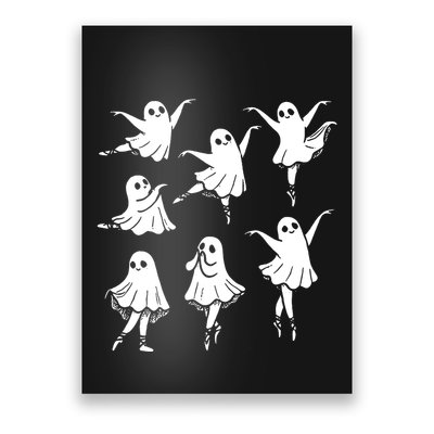 Kute Ballet Ghost Ballet Dancer Unny Halloween Poster