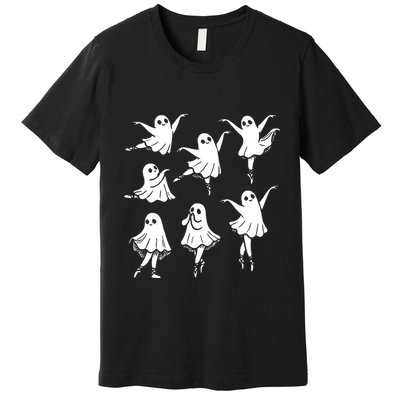 Kute Ballet Ghost Ballet Dancer Unny Halloween Premium T-Shirt