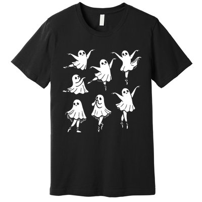 Kute Ballet Ghost Ballet Dancer Unny Halloween Premium T-Shirt