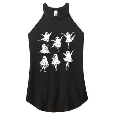 Kute Ballet Ghost Ballet Dancer Unny Halloween Women's Perfect Tri Rocker Tank
