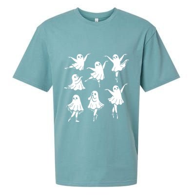 Kute Ballet Ghost Ballet Dancer Unny Halloween Sueded Cloud Jersey T-Shirt