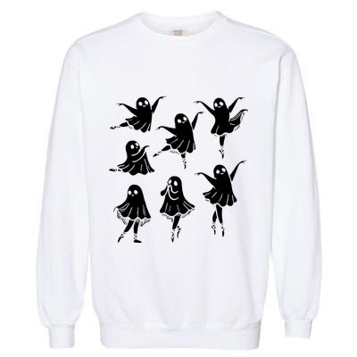 Kute Ballet Ghost Ballet Dancer Unny Halloween Garment-Dyed Sweatshirt