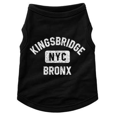 Kingsbridge Bronx Gym Style Distressed White Print Funny Gift Doggie Tank
