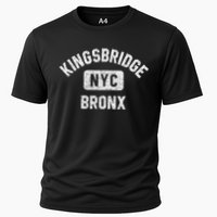 Kingsbridge Bronx Gym Style Distressed White Print Funny Gift Cooling Performance Crew T-Shirt